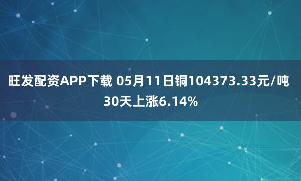 旺发配资APP下载 05月11日铜104373.33元/吨 30天上涨6.14%
